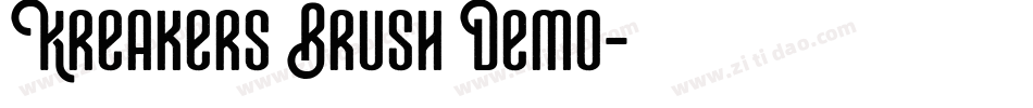 Kreakers Brush Demo字体转换